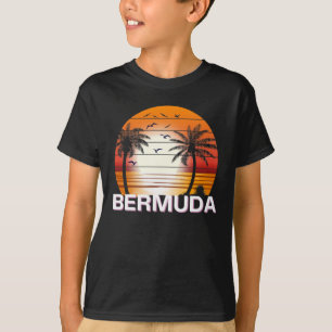 Bermuda Vintage Palm Trees Summer Beach T-Shirt