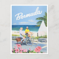 Bermuda vintage travel postcard