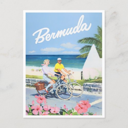 Bermuda vintage travel postcard