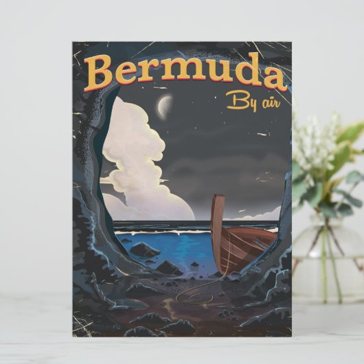 Bermuda vintage travel poster (Standing Front)