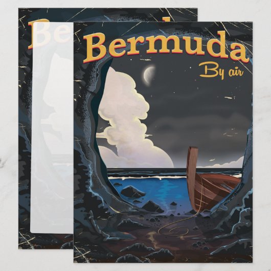 Bermuda vintage travel poster (Front/Back)