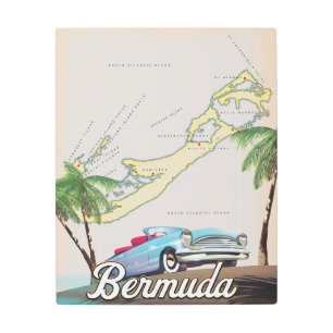 Bermuda vintage travel poster