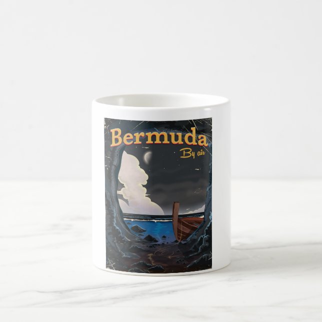 Bermuda vintage travel poster coffee mug (Center)