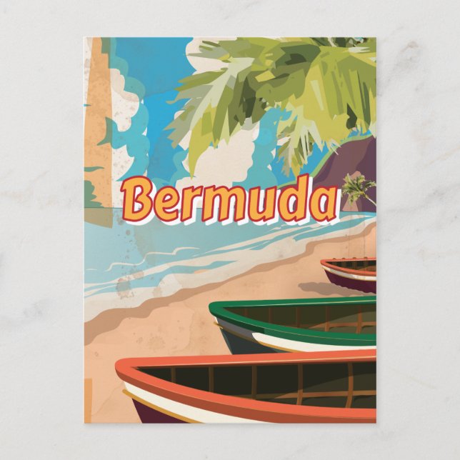 Bermuda Vintage travel poster Postcard (Front)