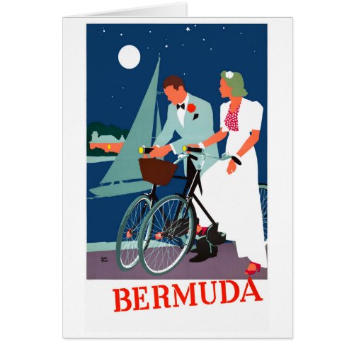 Bermuda Vintage Travel Poster Restored