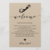 Wedding Welcome and Itinerary Card #MSC - Berry Berry Sweet