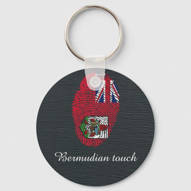 Bermudian touch fingerprint flag keychain (Front)