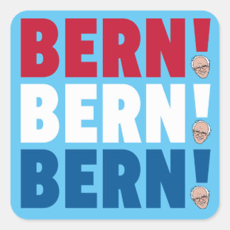 Bern Bern Bern Bernie Sanders Square Sticker