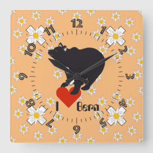 Bern Berne Berna Schweiz Suisse Svizra Uhr Square Wall Clock