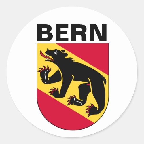 Bern coat of arms SWITZERLAND  Classic Round Sticker