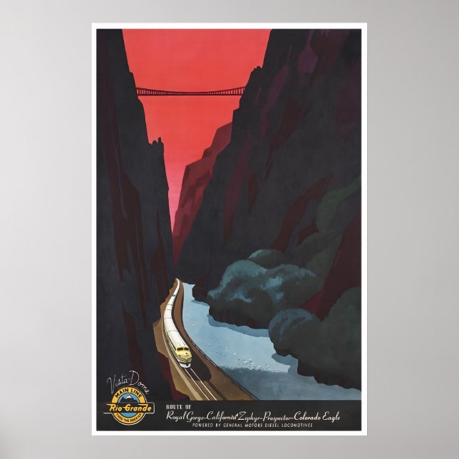 Bern Hill Train Poster Locomotive Art Railroad (Front)