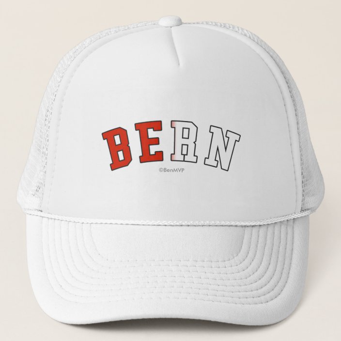 Bern in Switzerland National Flag Colors Hat