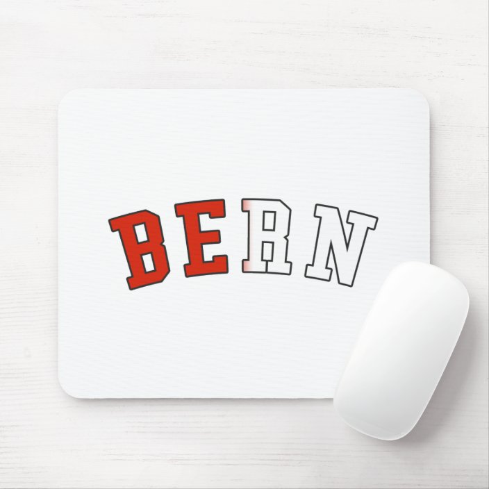 Bern in Switzerland National Flag Colors Mouse Pad
