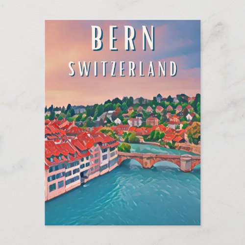 bern in the heart of the Swiss Alps Postcard