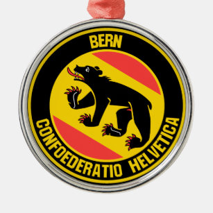 Bern Round Emblem Metal Ornament