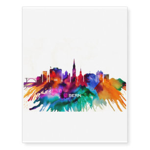 Bern Skyline Temporary Tattoos