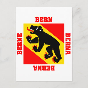 Bern Switzerland Canton Flag Postcard