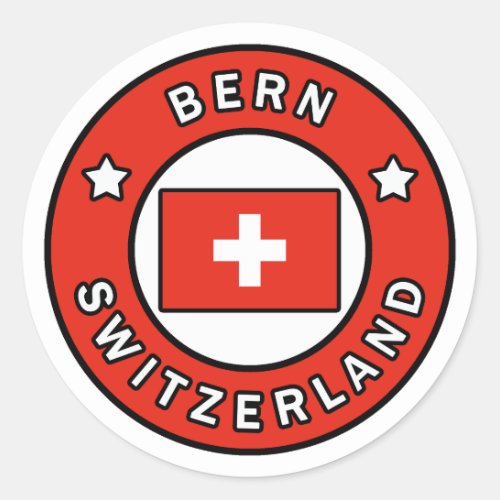 Bern Switzerland Classic Round Sticker