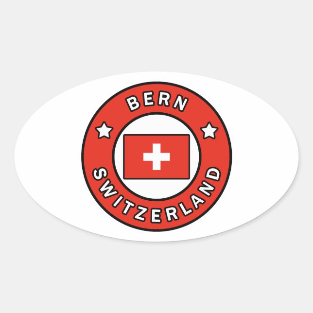 Bern Switzerland Oval Sticker (Front)