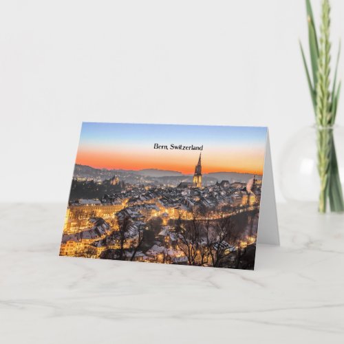 Bern Switzerland panoramic view Card