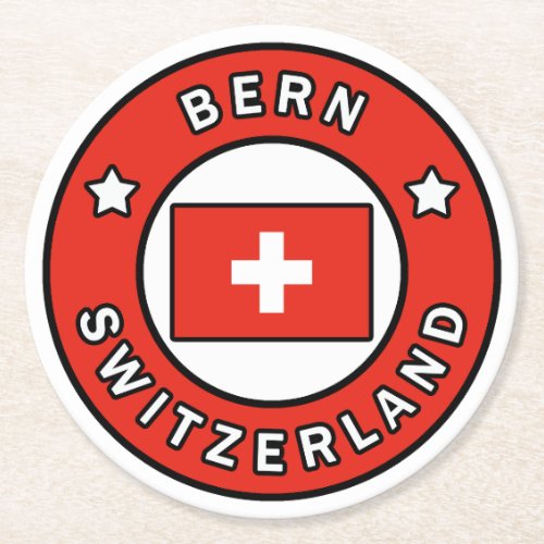 Bern Switzerland Round Paper Coaster