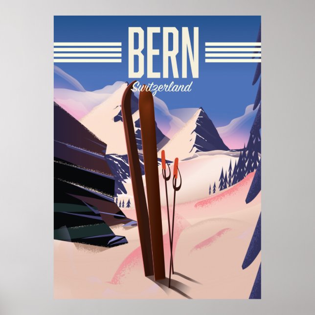 Bern Switzerland ski poster (Front)