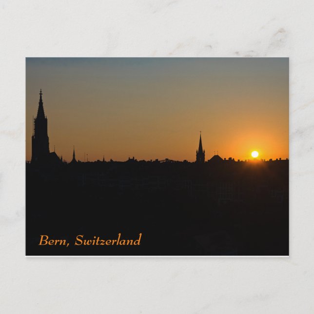 Bern Switzerland Skyline Postcard (Front)