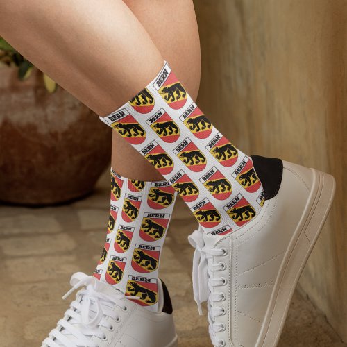 Bern Switzerland Swiss Cantons Coat of Arms Socks