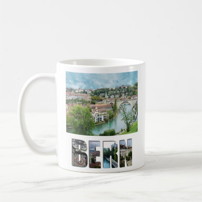 Bern Switzerland Swiss Photo Aare River Coffee Mug (Left)
