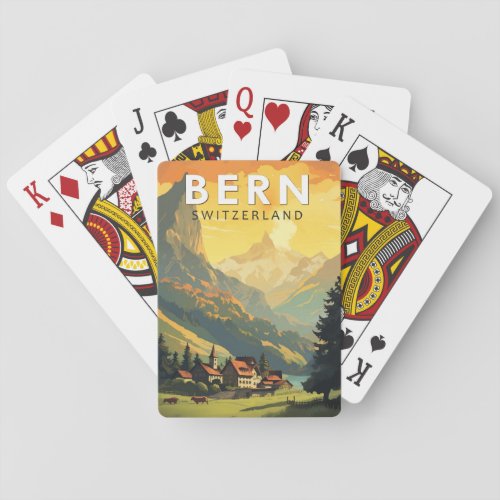 Bern Switzerland Travel Art Vintage Poker Cards