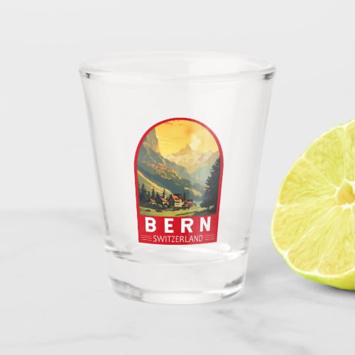 Bern Switzerland Travel Art Vintage Shot Glass