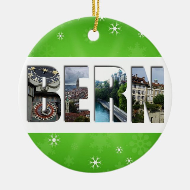 Bern Switzerland Travel Photos Christmas Ceramic Ornament (Front)