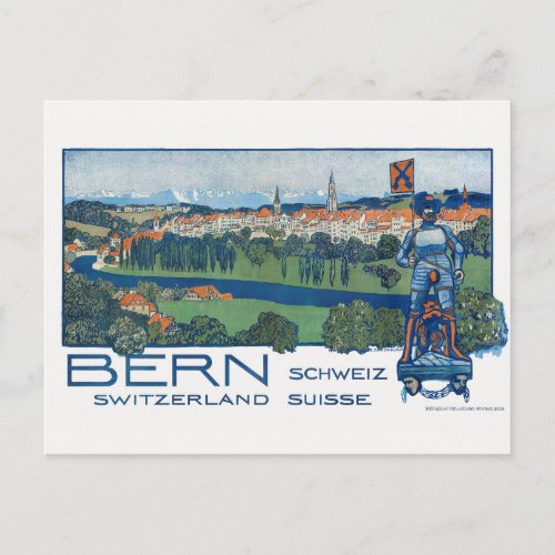 Bern Switzerland Vintage Poster 1906 Postcard