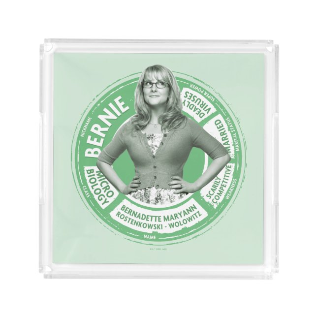 Bernadette Info Graphic Acrylic Tray (Front)