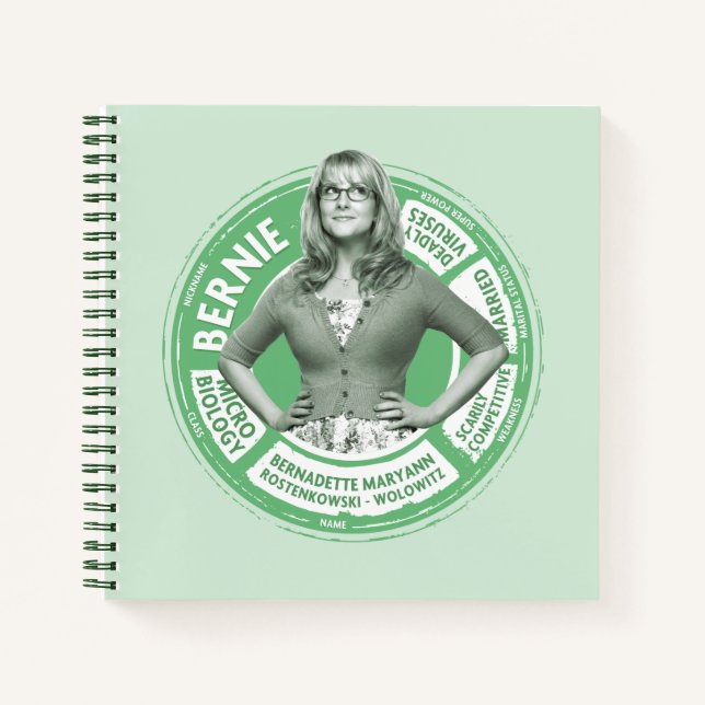 Bernadette Info Graphic Notebook (Front)