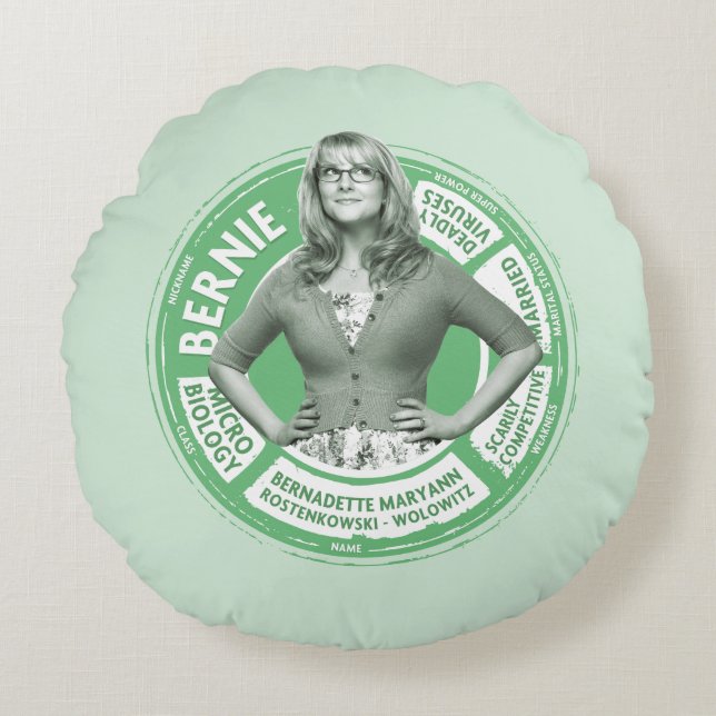 Bernadette Info Graphic Round Pillow (Front)