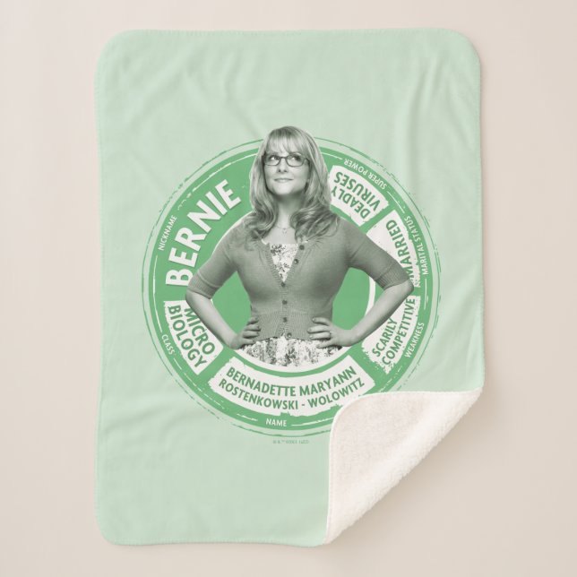 Bernadette Info Graphic Sherpa Blanket (Front)