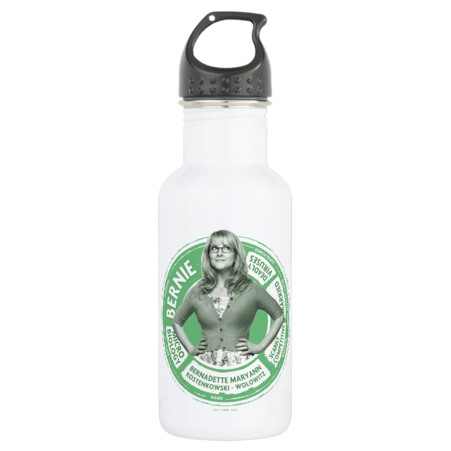 Bernadette Info Graphic Stainless Steel Water Bottle (Front)