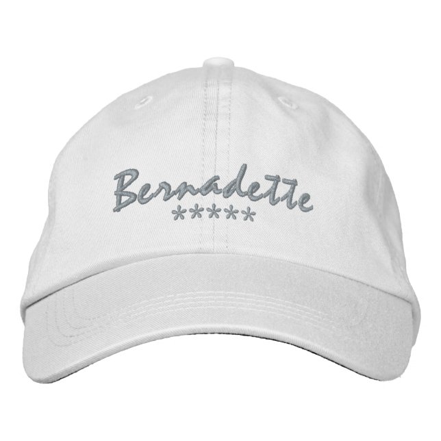 Bernadette Name Embroidered Baseball Cap (Front)