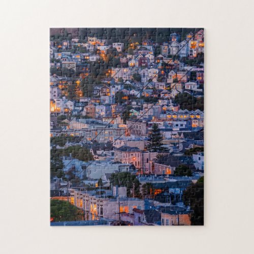 Bernal Heights at twilight Jigsaw Puzzle