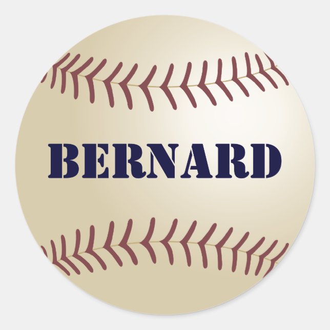 Bernard Baseball Sticker / Seal (Front)