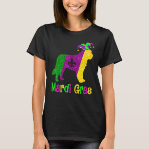 Bernard Dog Lover Mardi Gras Carnival Jester T-Shirt