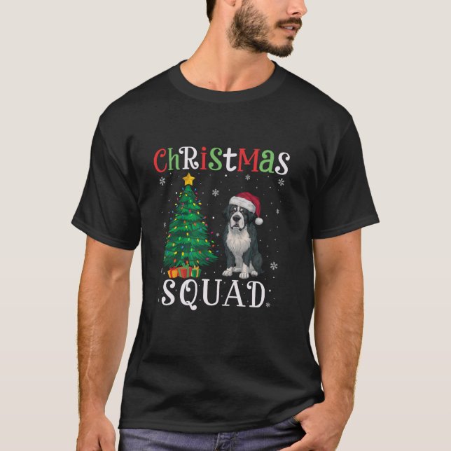 Bernard Dog Squad Boys Girls Kids Christmas Tree L T-Shirt (Front)