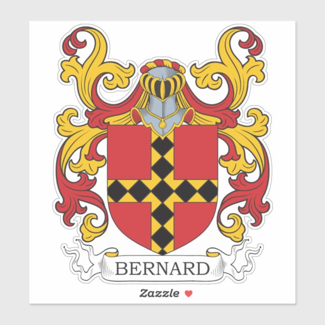 Bernard Family Crest Sticker (Sheet)
