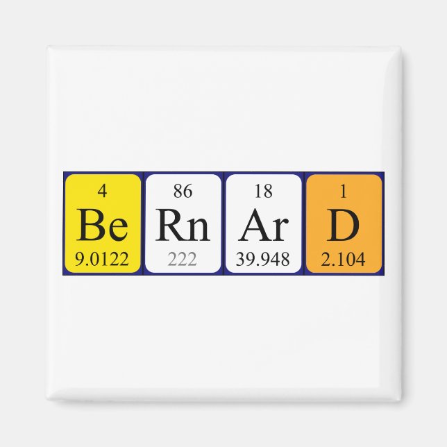 Bernard periodic table name magnet (Front)
