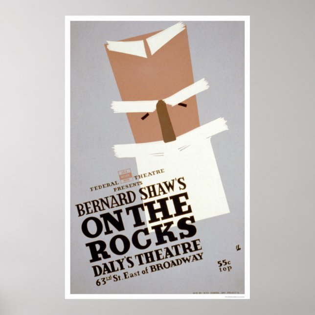 Bernard Shaw On The Rocks 1938 WPA Poster (Front)