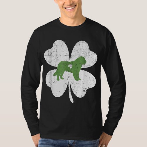 Bernard St Patricks Day Lover Irish Shamrock Dog L T_Shirt