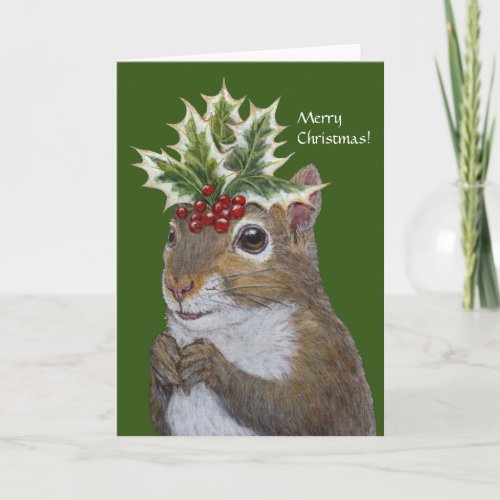Bernard the Christmas Squirrel card