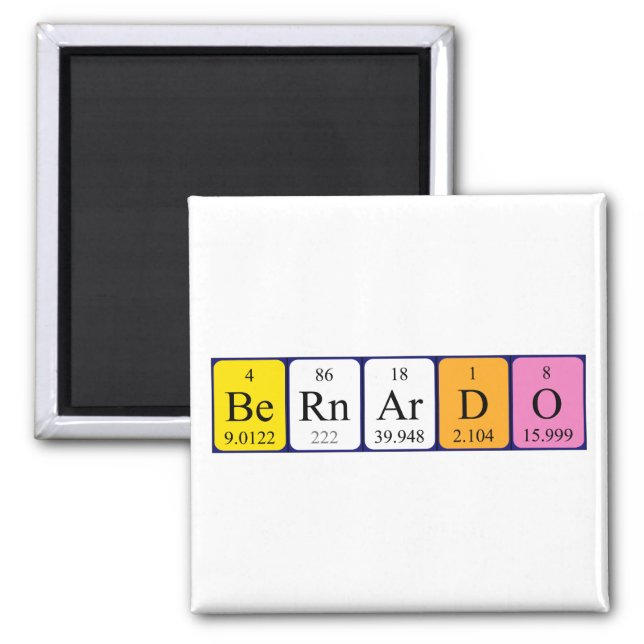 Bernardo periodic table name magnet (Front)