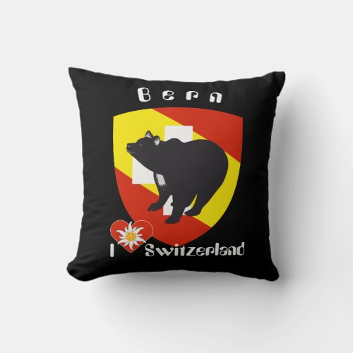 Berne Berne Berna Bear Switzerland Suisse Kis Throw Pillow